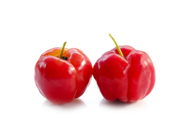 Acerola fruta de cerca en backgroun —  Fotos de Stock