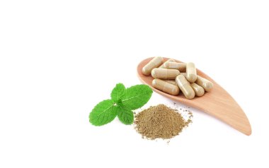 arka plan üzerinde yakın nane yaprakları