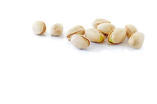 Pistachio nut close up isolated on white background — Stock Photo, Image