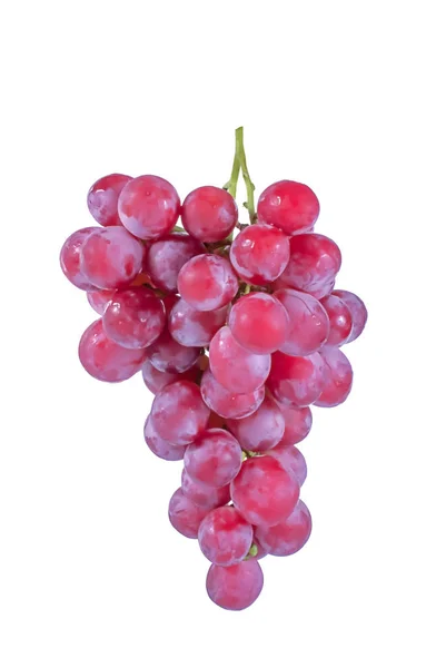 Uvas vermelhas isoladas sobre fundo branco — Fotografia de Stock