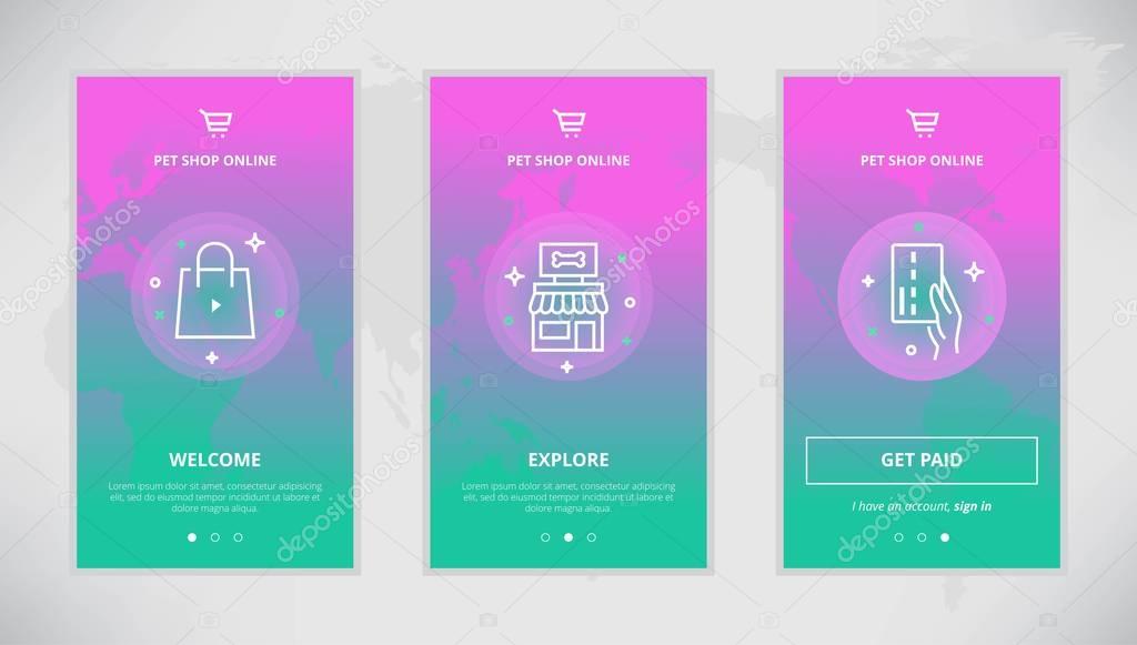 Pet shop online app design — Stock Vector © superbelickaya.yandex.ru