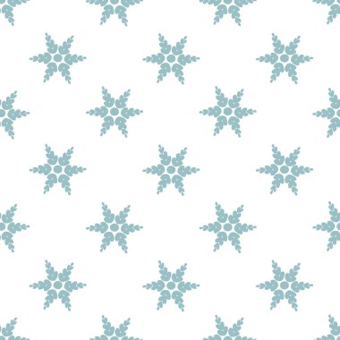 Beyaz arkaplanda mavi kar taneleri 