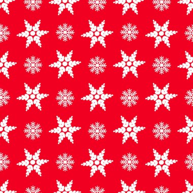 kırmızı bir arka plan üzerinde kar taneleri