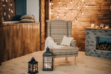 tatil çekim için kahverengi dekor photostudio