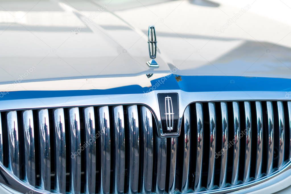 Berlin, Germany - October 31, 2019: Lincoln limousine. Lincoln Town Car is a model line of full-size luxury sedans marketed by the Lincoln division of the American automaker Ford Motor Company