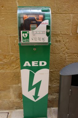 Valletta, Malta - 18 Ekim 2019: Aivia Aed duvar dolabı
