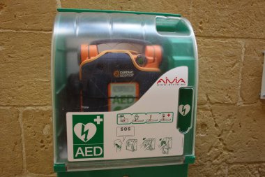 Valletta, Malta - 18 Ekim 2019: Aivia Aed duvar dolabı