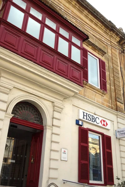 Victoria Malta 2019 Hsbc Sign Local Branch 영국에 본사를 다국적 — 스톡 사진