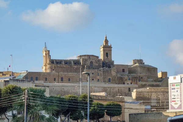 Victoria Malta Oktober 2019 John Cavalier Und Die Cittadella Kathedrale — Stockfoto