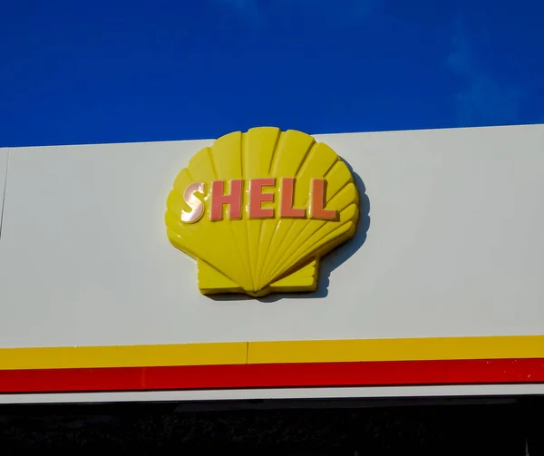 Victoria Malta Octubre 2019 Logotipo Royal Dutch Shell Multinacional Británica — Foto de Stock