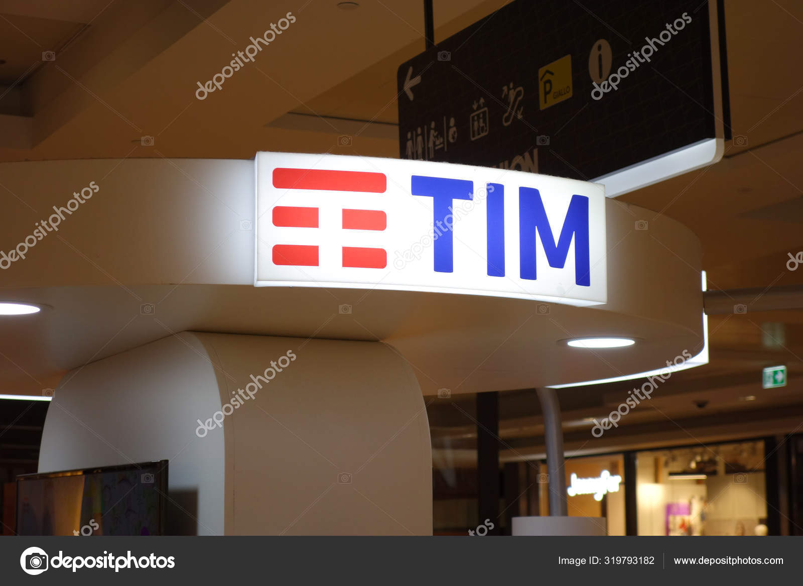 Rome Italy October 2019 Tim Shop Founded Mobile Telephony Company