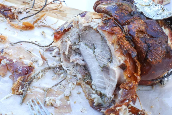 Porchetta Savoury Fatty Moist Boneless Pork East Italian Cuinary Tradition — стокове фото