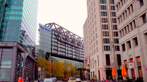 Berlin Allemagne 1Er Décembre 2019 Vue Panoramique Potsdamer Platz Avec — Video