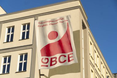 Berlin, Almanya - 19 Nisan 2019: Ig Bergbau, Chemie, Enerji Merkezi. Ig Bce, Almanya 'da, Alman Sendikalar Konfederasyonu' nun (Dgb)