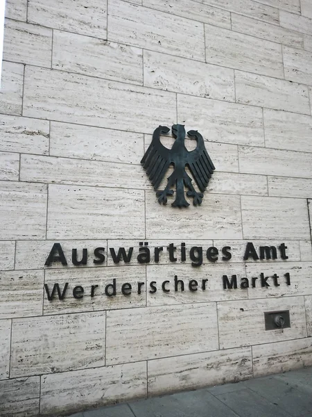 Berlino Germania Aprile 2019 Ministero Degli Affari Esteri Firma Del — Foto Stock