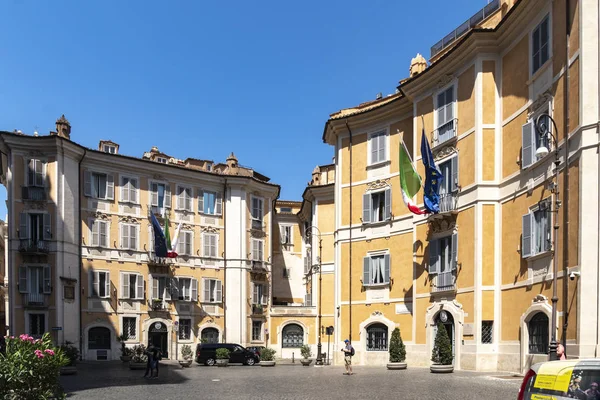 Řím Itálie Července 2019 Náměstí Ignáce Italské Piazza Sant Ignazio — Stock fotografie