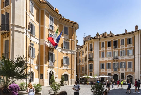 Rome Italy July 2019 Ignatius Square Italian Piazza Sant Ignazio — Stock Photo, Image