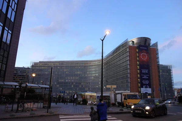 Brusel Belgie Prosince 2019 Budova Berlaymont Sídlo Evropské Komise Předsedkyní — Stock fotografie