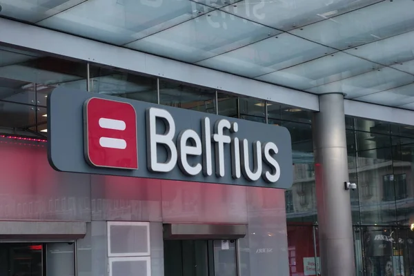 Bruselas Bélgica Diciembre 2019 Belfius Bank Local Branch Belfius Bank — Foto de Stock