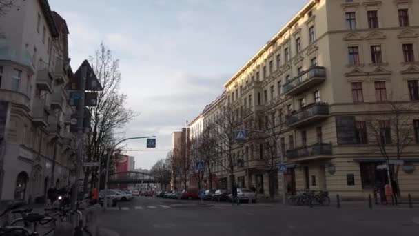 Berlin Deutschland Dezember 2019 Außenansicht Der Gethsemanekirche Eines Von Vier — Stockvideo
