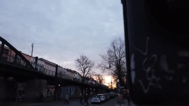 Berlin Germany December 2019 Red Light Bicycle — Stockvideo