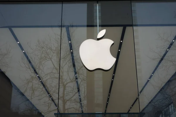 Брюссель Бельгия Декабря 2019 Года Apple Store Exterior Apple Американская — стоковое фото