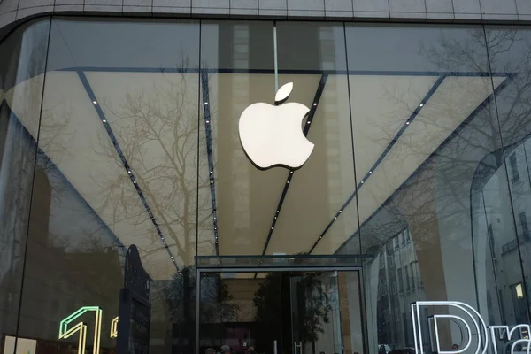 Брюссель Бельгия Декабря 2019 Года Apple Store Exterior Apple Американская — стоковое фото