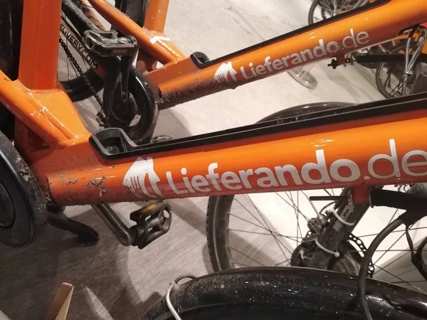 Berlin Germany January 2020 Lieferando Delivery Service Bike Lieferando One — 스톡 사진