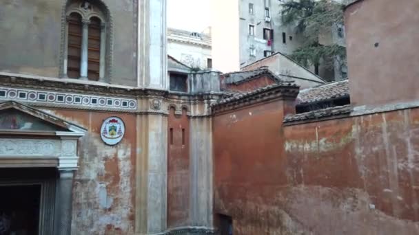 Außenansicht Der Kirche Santa Pudenziana Rom Italien Paläo Christliche Basilika — Stockvideo