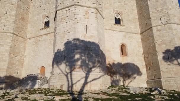 Castel Del Monte Cidadela Século Xiii Castelo Situado Uma Colina — Vídeo de Stock