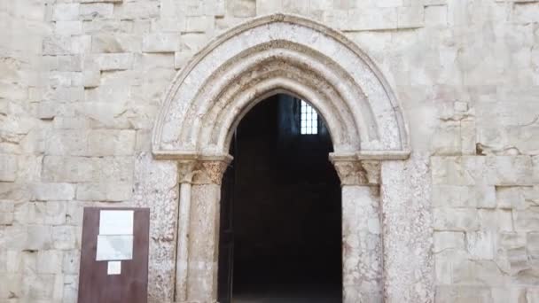 Castel Del Monte 13Th Century Citadell Och Slott Ligger Kulle — Stockvideo