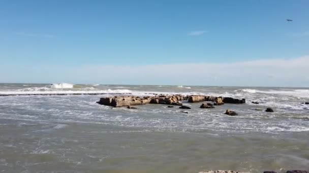 Torre Mare Antiguo Pueblo Pescadores Cerca Bari Italia — Vídeos de Stock