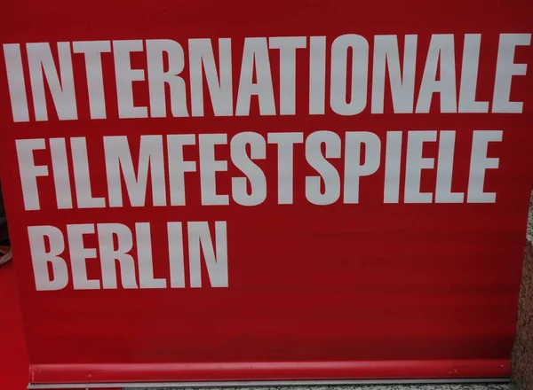 Berlín Alemania Febrero 2020 Bandera Roja 70ª Berlinale Festival Internacional — Foto de Stock