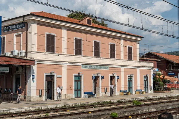 Priverno Itália Agosto 2019 Priverno Estação Ferroviária Fossanova Província Latina — Fotografia de Stock