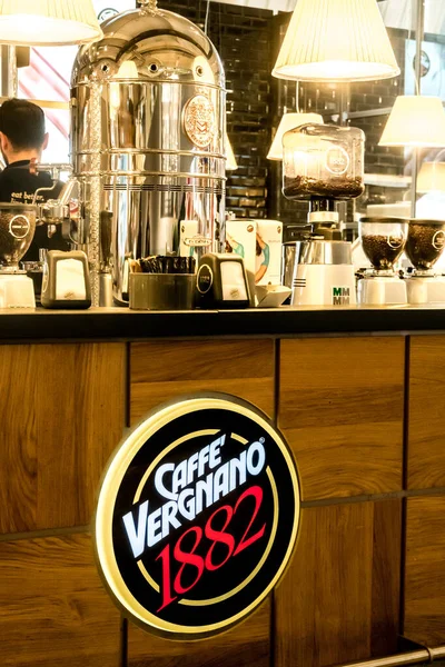 Rom Italien Januar 2020 Caff Vergnano Unterzeichnet Casa Del Caffe — Stockfoto