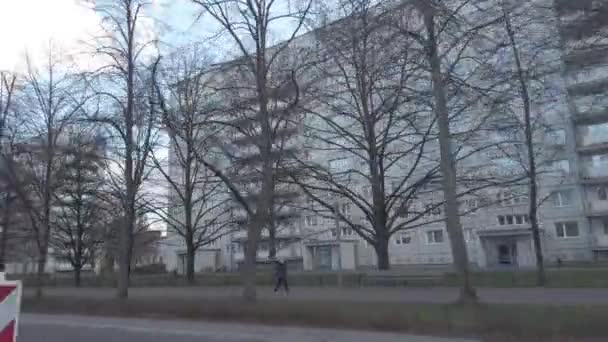 Berlin Allemagne Février 2020 Karl Marx Allee Avenue Boulevard Socialiste — Video