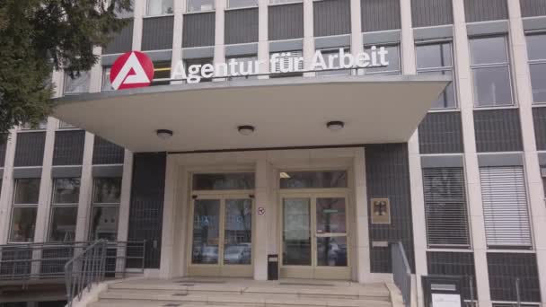 Berlín Alemania Marzo 2020 Bundesagentur Arbeit Agencia Federal Para Trabajo — Vídeo de stock