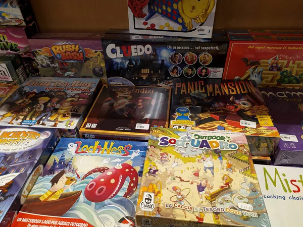 Roma Italia Noviembre 2019 Montón Juegos Mesa Italianos — Foto de Stock