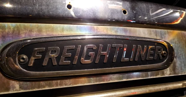 Berlim Alemanha Dezembro 2019 Freightliner Truck Pela Parte Americana Fabricação — Fotografia de Stock