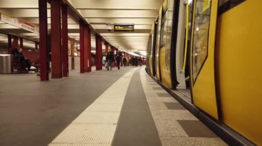 Berlin, Germany - January 9, 2020: German S-Bahn train departing in Berlin