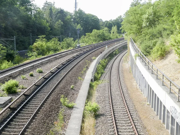 Railway Tracks Diminishing Perspective — Stock Photo, Image