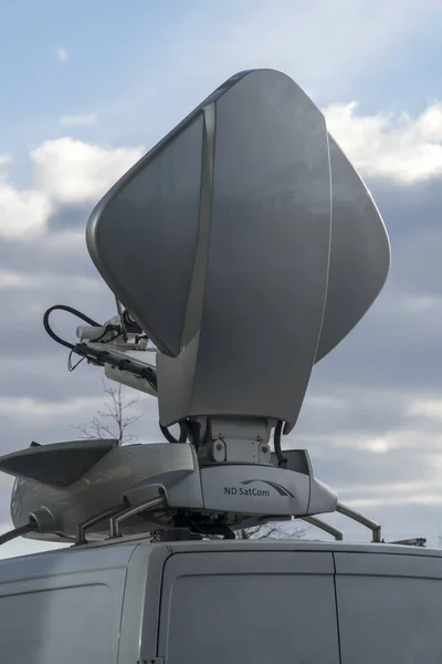 Берлін Німеччина Березня 2020 Satcom Mobile Antenna System — стокове фото