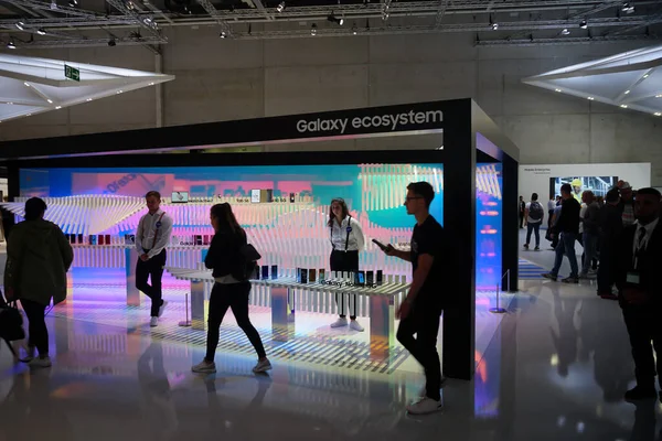 Berlin Niemcy Września 2019 Stoisko Samsung Galaxy Targach Ifa Lub — Zdjęcie stockowe