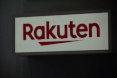 Berlin, Almanya - 10 Eylül 2019: Rakuten logosu, Japon elektronik ticaret ve çevrimiçi perakende satış şirketi