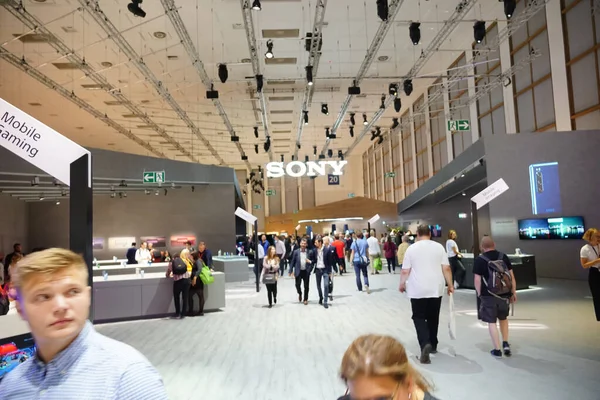 Berlin Niemcy Września 2019 Sala Wystawowa Sony Podczas Jednej Największych — Zdjęcie stockowe