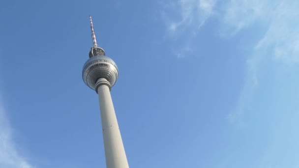 Berlin Deutschland September 2018 Fernsehturm Alexanderplatz Park Inn Radisson Hotel — Stockvideo