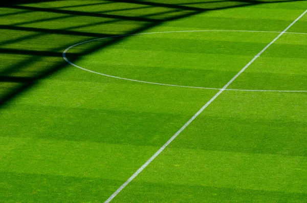 Empty soccer\'s field at the stadium during quarantine.