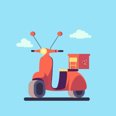 Vektör mini scooter'dır düz tasarım