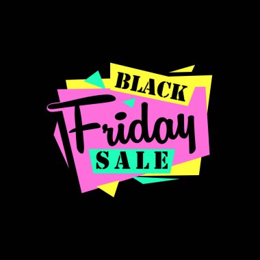 Siyah Cuma satış etiket ya da başlık. özel indirim etiketi. rozeti. İzole vektör