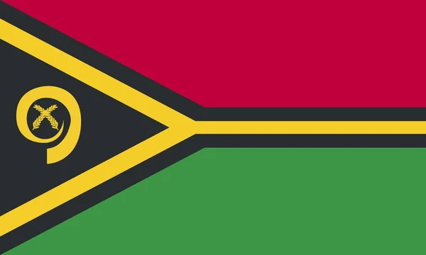 Bandera de Vanuatu, ilustración vectorial — Vector de stock